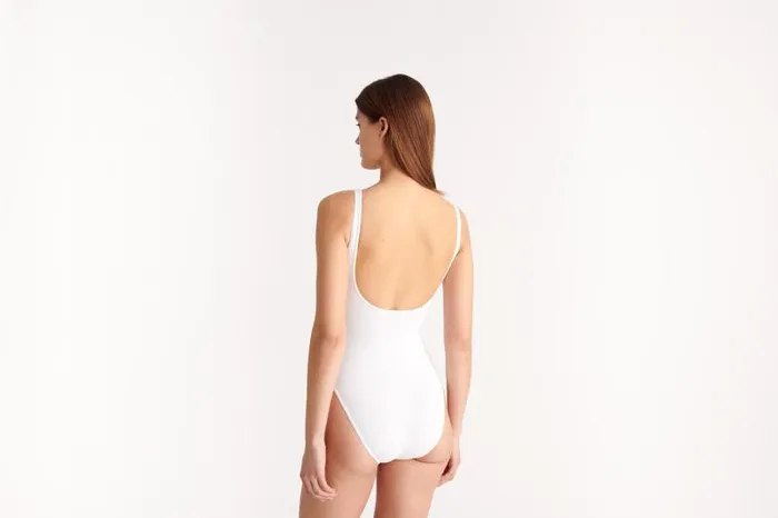 Onepiece Swimsuits Womens Eres Asia Tank Onepiece Blanc