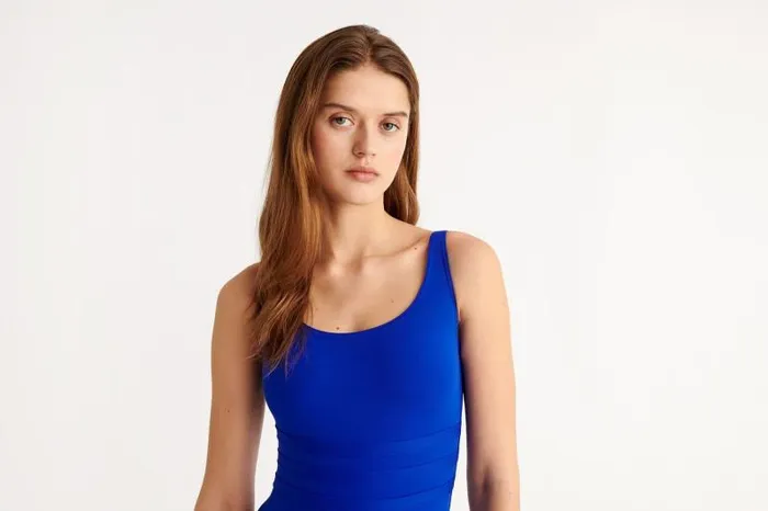 Onepiece Swimsuits Womens Eres Asia Tank Onepiece Indigo