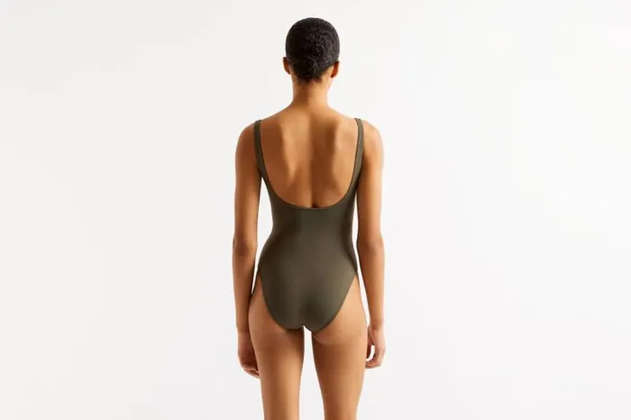 Onepiece Swimsuits Womens Eres Asia Tank Onepiece Olive Noire