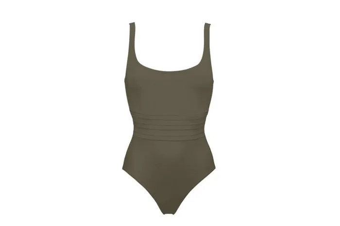 Onepiece Swimsuits Womens Eres Asia Tank Onepiece Olive Noire