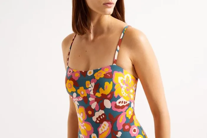 Onepiece Swimsuits Womens Eres Cajou Tank Onepiece Imprime Flower Power