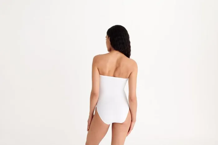 Onepiece Swimsuits Womens Eres Cassiope Bustier Onepiece Blanc
