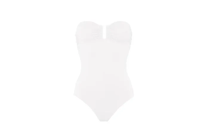 Onepiece Swimsuits Womens Eres Cassiope Bustier Onepiece Blanc