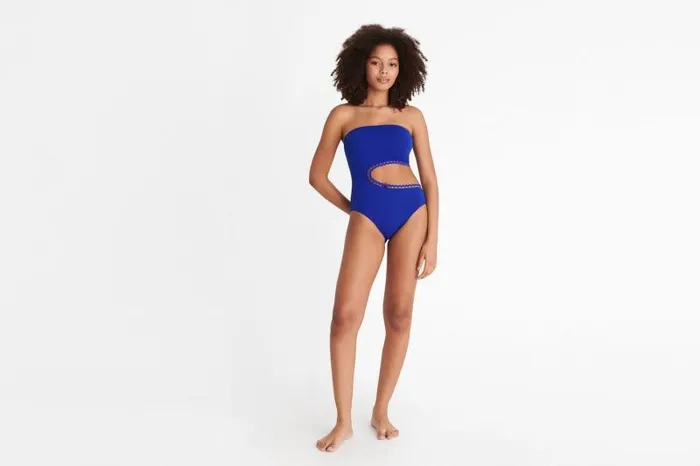 Onepiece Swimsuits Womens Eres Dancing Bustier Onepiece Indigo