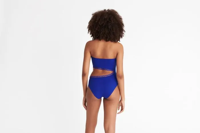 Onepiece Swimsuits Womens Eres Dancing Bustier Onepiece Indigo
