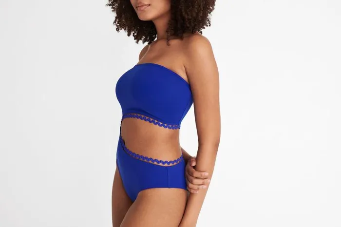 Onepiece Swimsuits Womens Eres Dancing Bustier Onepiece Indigo