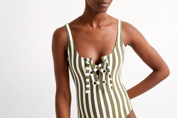 Onepiece Swimsuits Womens Eres Destino Tank Onepiece Olive Verteblanc