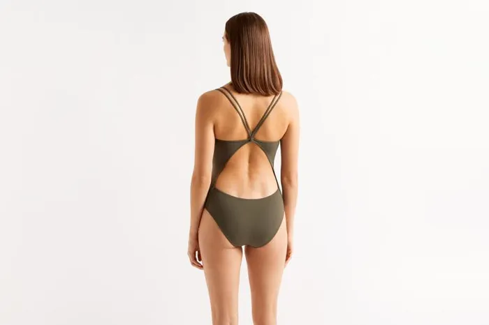 Onepiece Swimsuits Womens Eres Guapa Sophisticated Onepiece Olive Noire