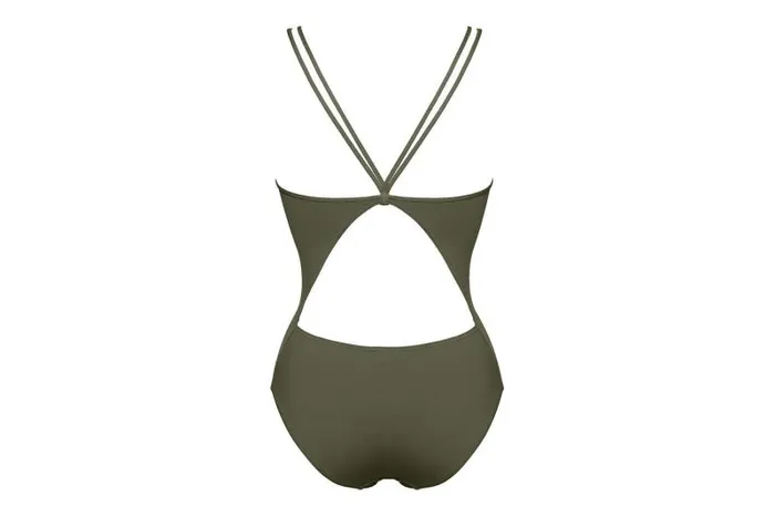 Onepiece Swimsuits Womens Eres Guapa Sophisticated Onepiece Olive Noire