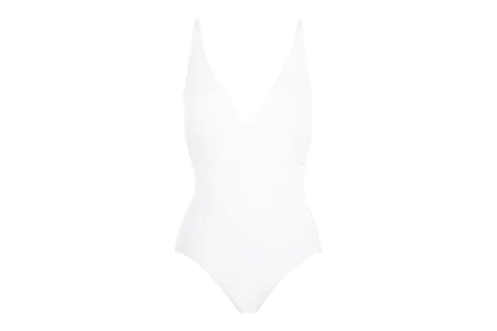 Onepiece Swimsuits Womens Eres Larcin Triangle Onepiece Blanc