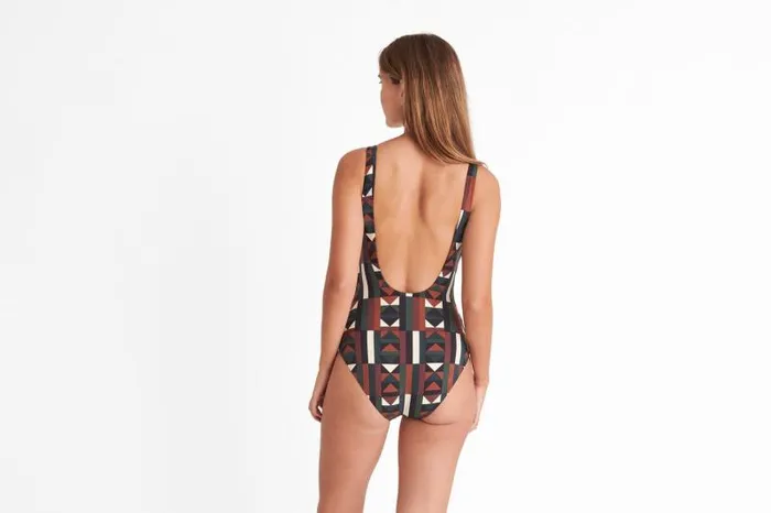Onepiece Swimsuits Womens Eres Structure Tank Onepiece Imprime Kaleido Eclipse