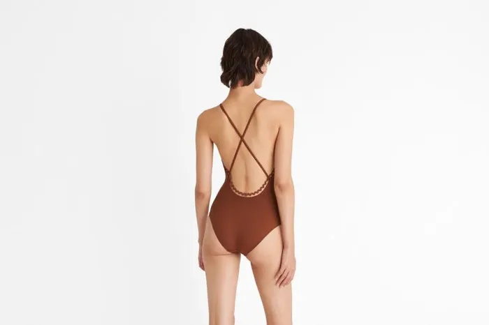 Onepiece Swimsuits Womens Eres Sunlight Sophisticated Onepiece Caramelo