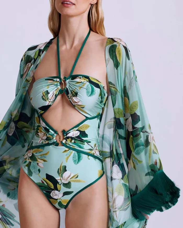 One Pieces Women Patbo Magnolia Halterneck One Piece Green Multi