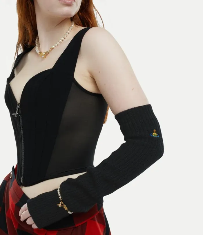 Other Accessories Men Vivienne Westwood Fisherman Arm Warmers In Black