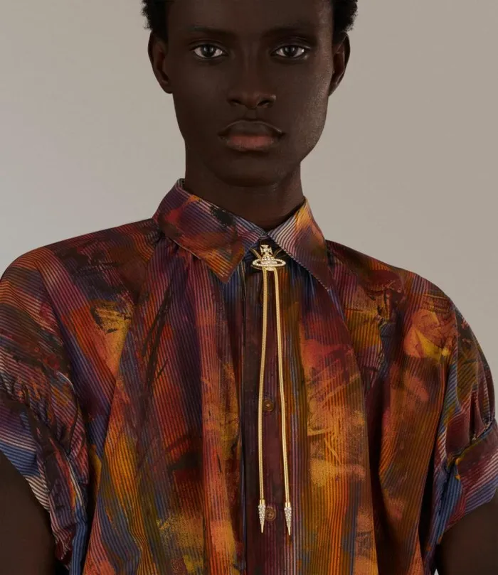 Other Accessories MenWomen Vivienne Westwood Bolo Tie In GoldWhiteCrystal