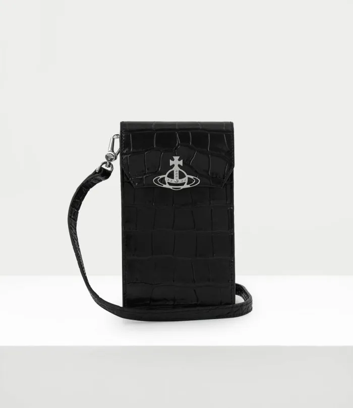 Other Accessories WomenMen Vivienne Westwood Crocodile Phone Bag In Black
