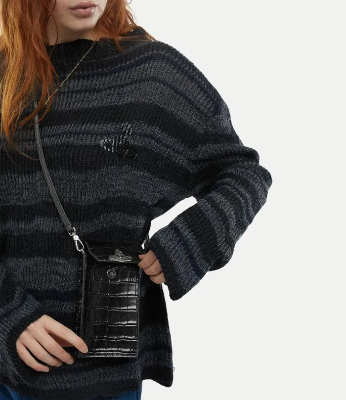 Other Accessories WomenMen Vivienne Westwood Crocodile Phone Bag In Black