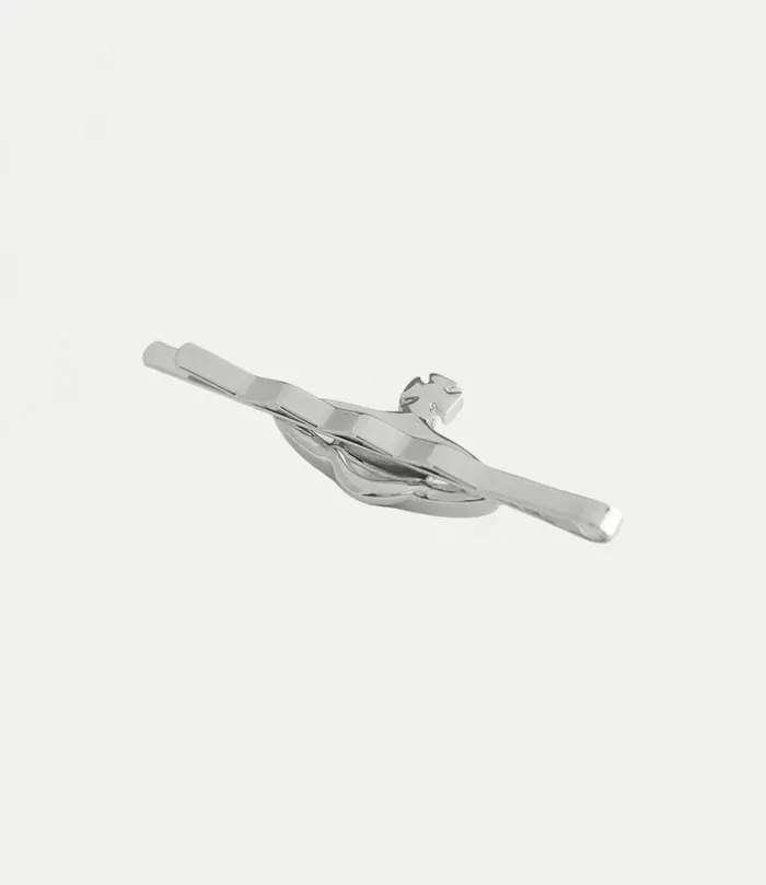 Other Accessories WomenMen Vivienne Westwood Mini Bas Relief Tie Clip In PlatinumCrystalCrystal