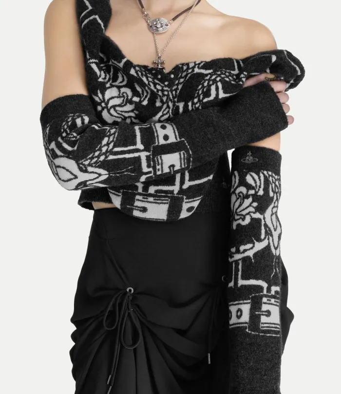 Other Accessories Women Vivienne Westwood Armour Arm Warmers In AshWhite
