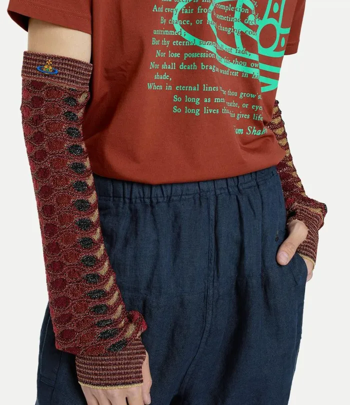 Other Accessories Women Vivienne Westwood Edith Arm Warmers In MultiRedGold