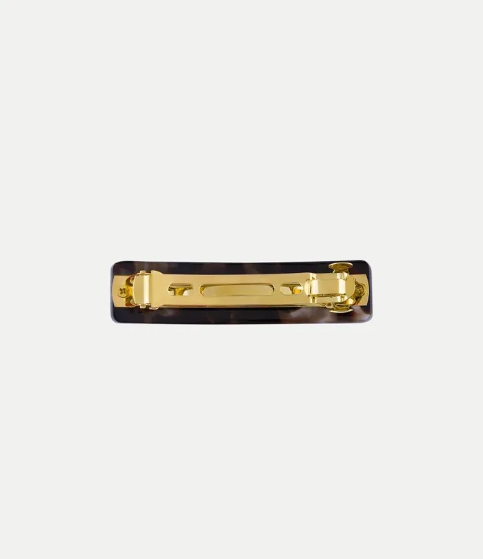 Other Accessories Women Vivienne Westwood Elizaveta Barrette In GoldDarkBrownHavanaAcetate