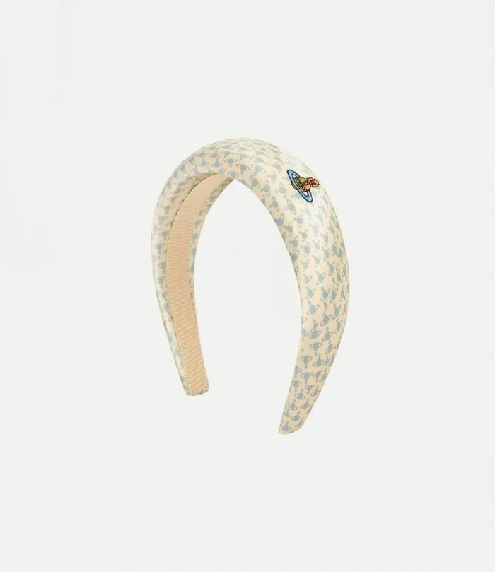 Other Accessories Women Vivienne Westwood Hilma Silhouette Orb Hairband In Cream Other Accessories Women Vivienne Westwood Hilma Silhouette Orb Hairband In Cream