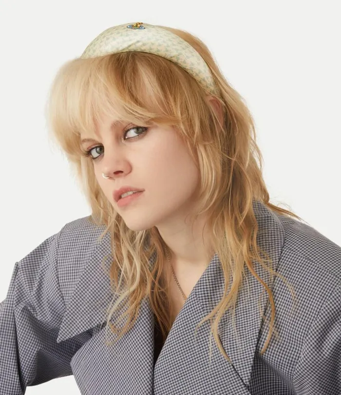 Other Accessories Women Vivienne Westwood Hilma Silhouette Orb Hairband In Cream