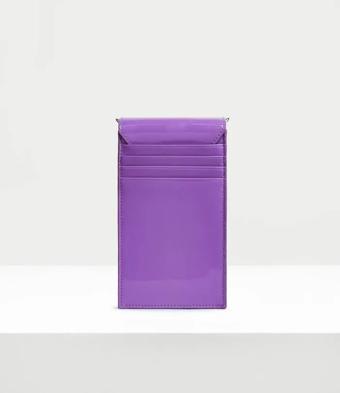 Other Accessories Women Vivienne Westwood Shiny Patent Phone Bag In Purple