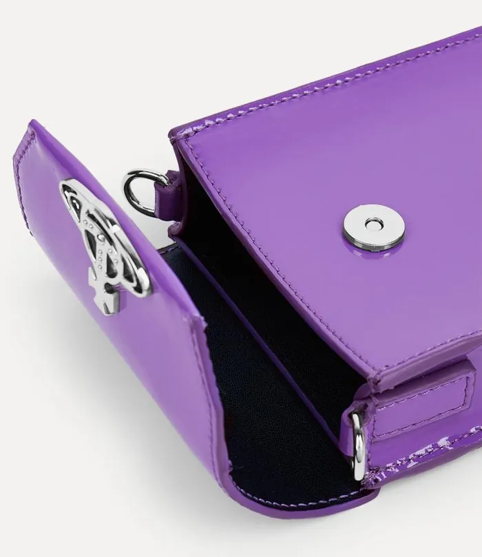 Other Accessories Women Vivienne Westwood Shiny Patent Phone Bag In Purple