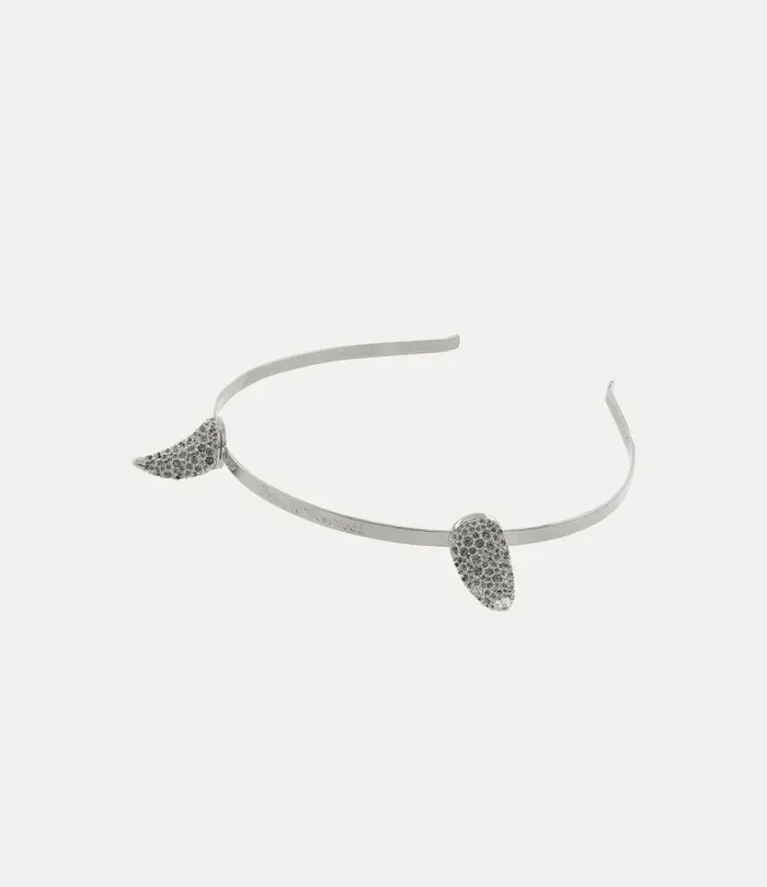 Other Jewellery WomenMen Vivienne Westwood Vivienne039s Horn Alice Band In PlatinumGoldBlackDiamondCrystal