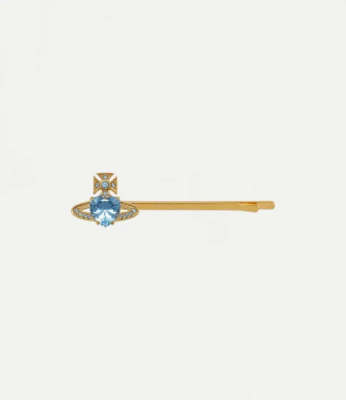 Other Jewellery Women Vivienne Westwood Ariella Bobby Pin In GoldAquamarineCrystalBlueCz Other Jewellery Women Vivienne Westwood Ariella Bobby Pin In GoldAquamarineCrystalBlueCz