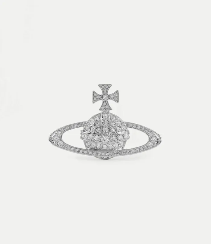 Other Jewellery Women Vivienne Westwood Bas Relief Brooch In PlatinumCrystalCrystal Other Jewellery Women Vivienne Westwood Bas Relief Brooch In PlatinumCrystalCrystal