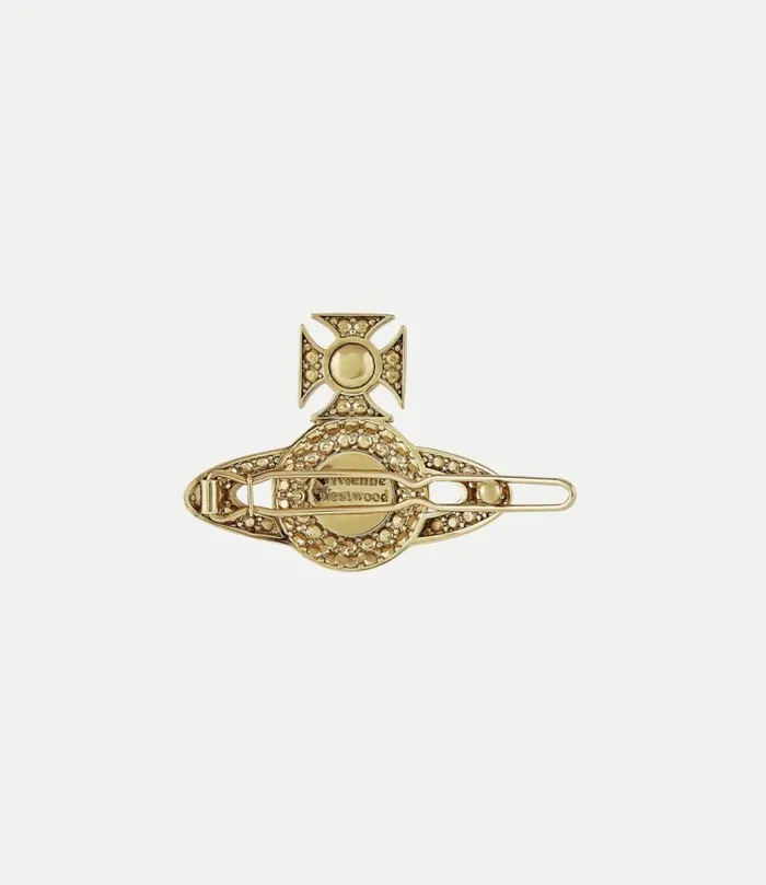 Other Jewellery Women Vivienne Westwood Corinne Hair Clip In GoldCrystalCrystal