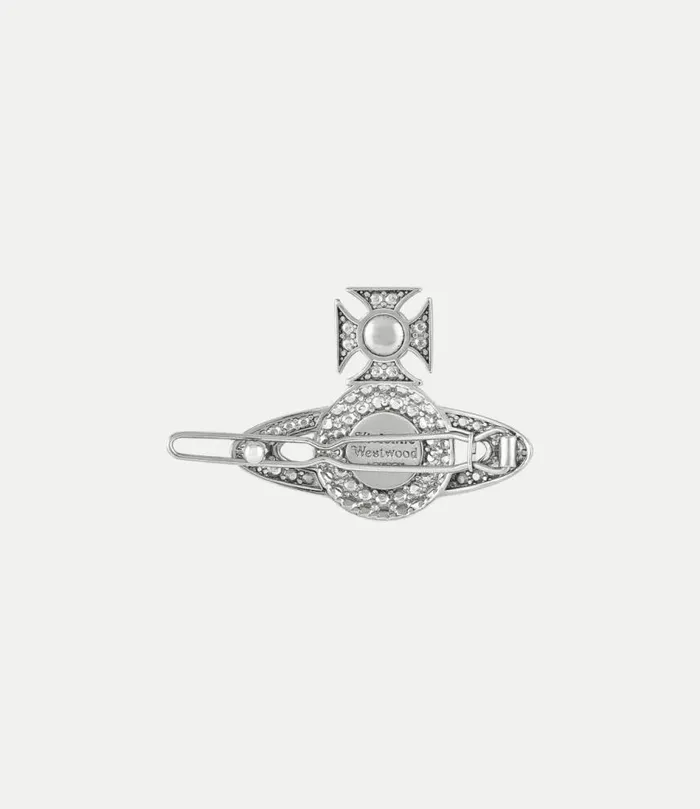 Other Jewellery Women Vivienne Westwood Corinne Hair Clip In PlatinumCrystalCrystal
