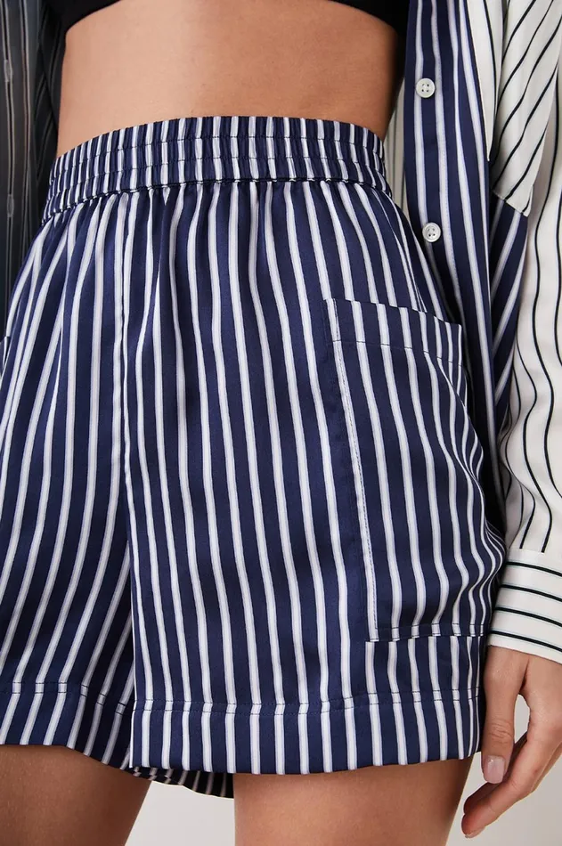 Pants and Shorts Women Rails Boxer Short Navy Kent Stripe