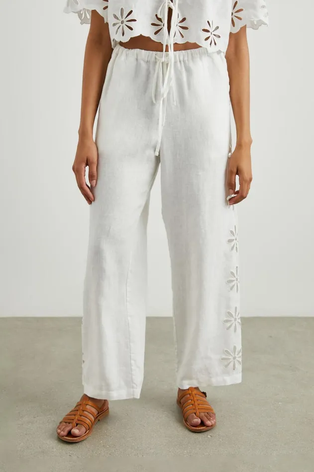 Pants and Shorts Women Rails Emmie Pant White Eyelet