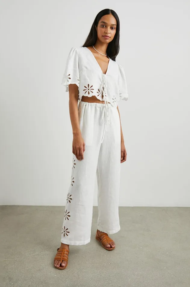 Pants and Shorts Women Rails Emmie Pant White Eyelet