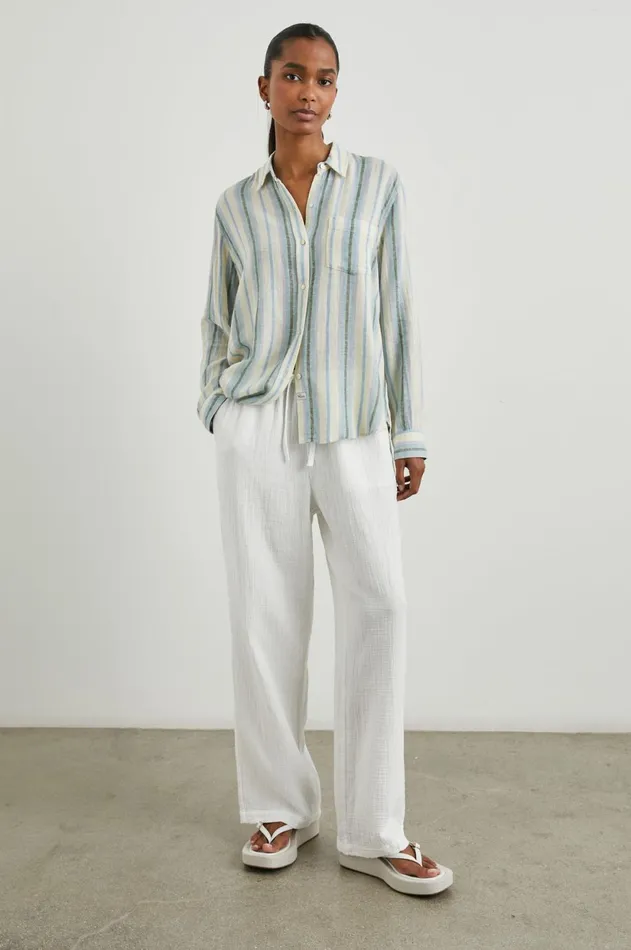 Pants and Shorts Women Rails Emmie Pant White Gauze