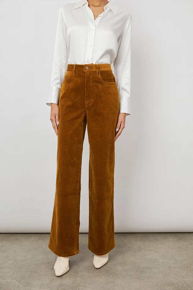 Pants and Shorts Women Rails Getty Wide Leg Ground Cinnamon