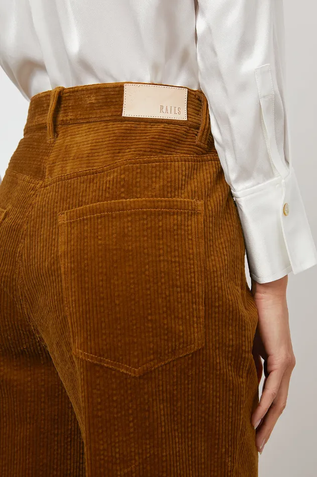Pants and Shorts Women Rails Getty Wide Leg Ground Cinnamon