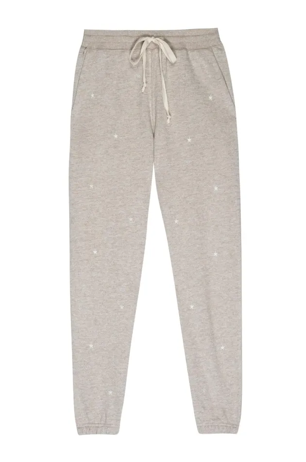 Pants and Shorts Women Rails Kingston Sweatpant Heather Brown Embroidered Stars