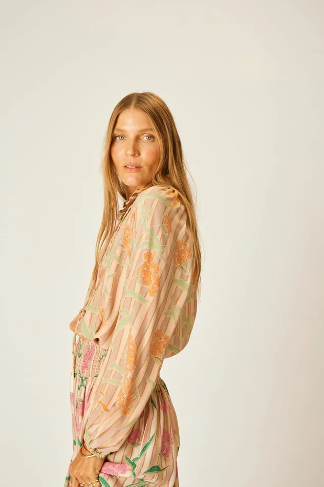 Penny Blouse Chamomile Apricot Women Natalie Martin Tops