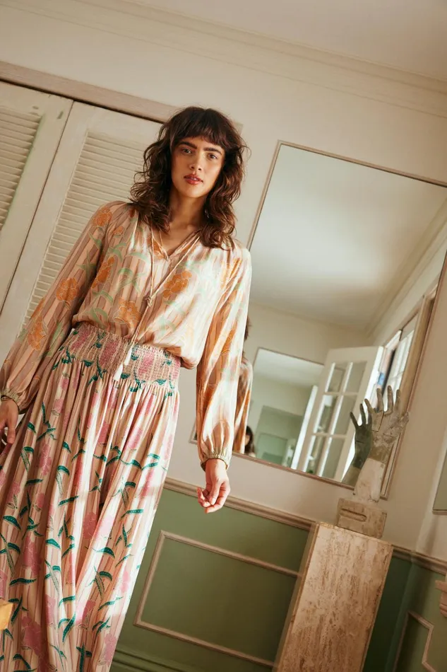 Penny Blouse Chamomile Apricot Women Natalie Martin Tops