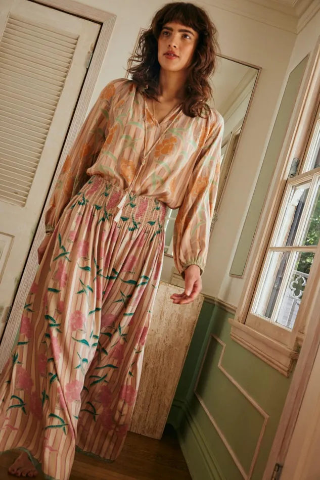 Penny Blouse Chamomile Apricot Women Natalie Martin Tops