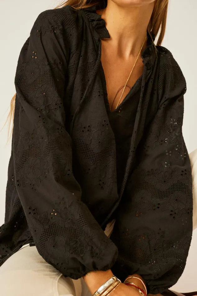 Penny Blouse Geranium Midnight Women Natalie Martin Tops