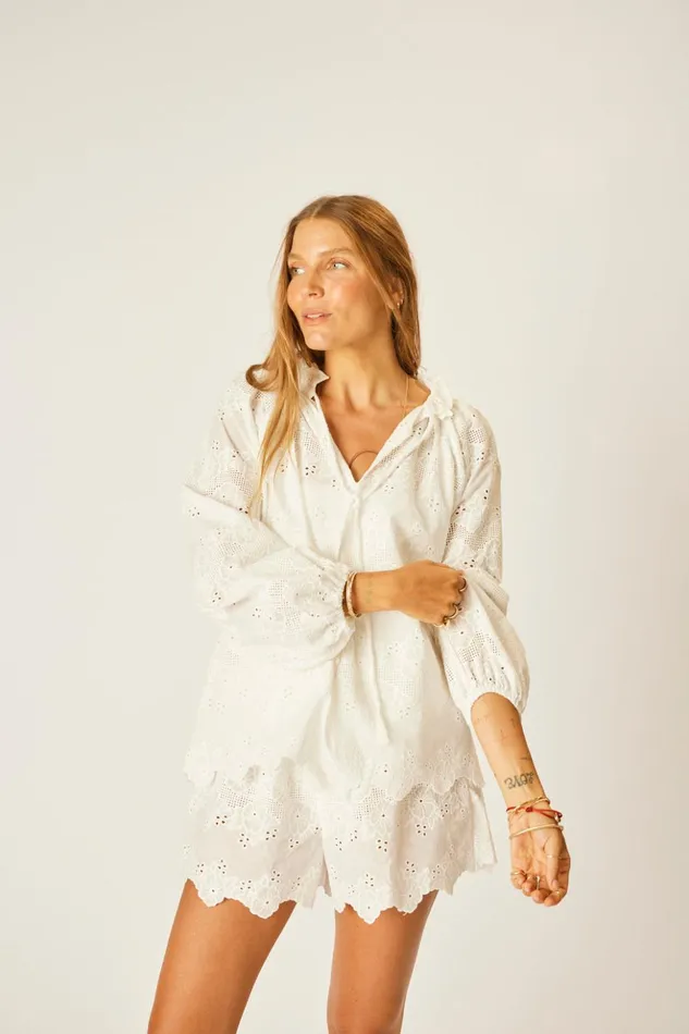 Penny Blouse Geranium Milk Women Natalie Martin Tops