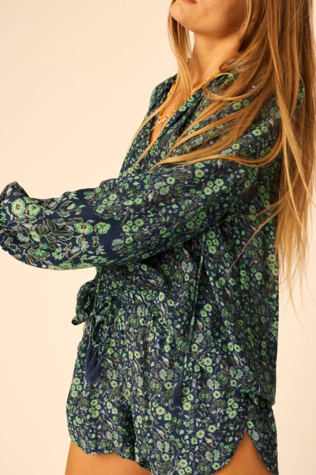 Penny Blouse Petite Fleur Marine Women Natalie Martin Tops