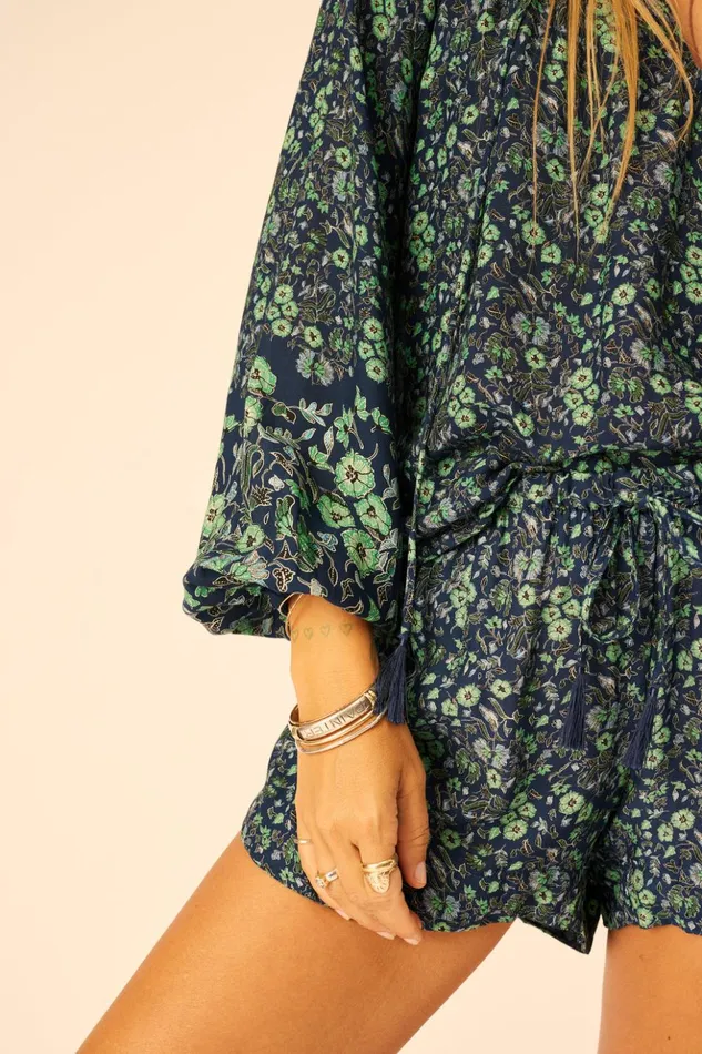 Penny Blouse Petite Fleur Marine Women Natalie Martin Tops