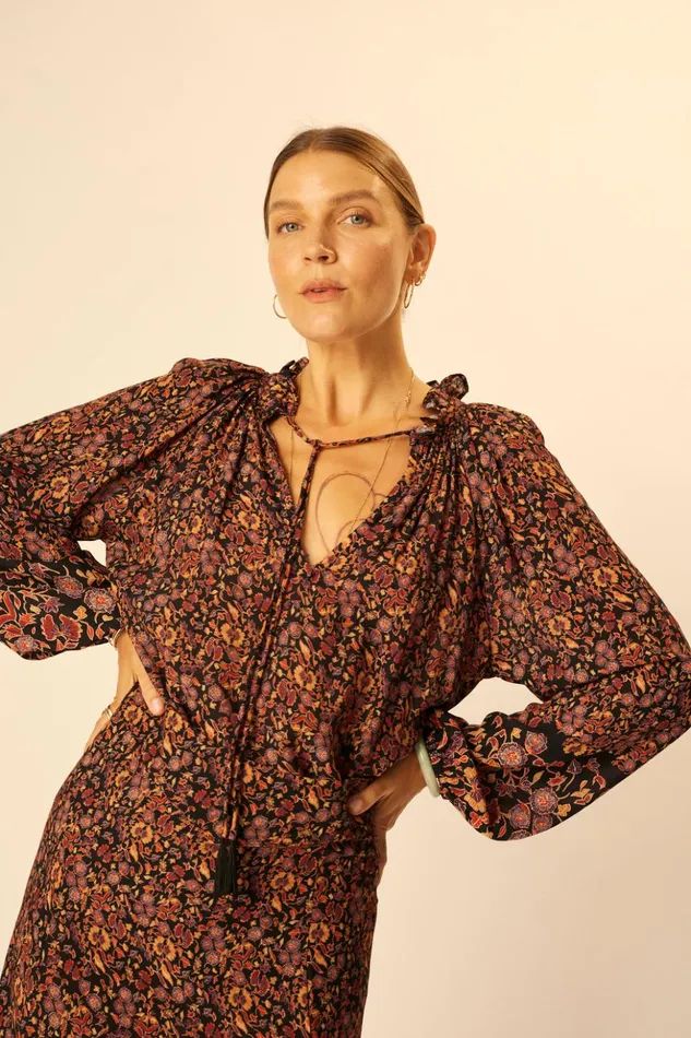 Penny Blouse Petite Fleur Noire Women Natalie Martin Tops