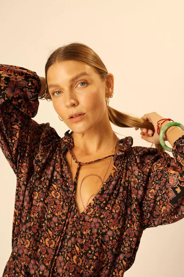 Penny Blouse Petite Fleur Noire Women Natalie Martin Tops